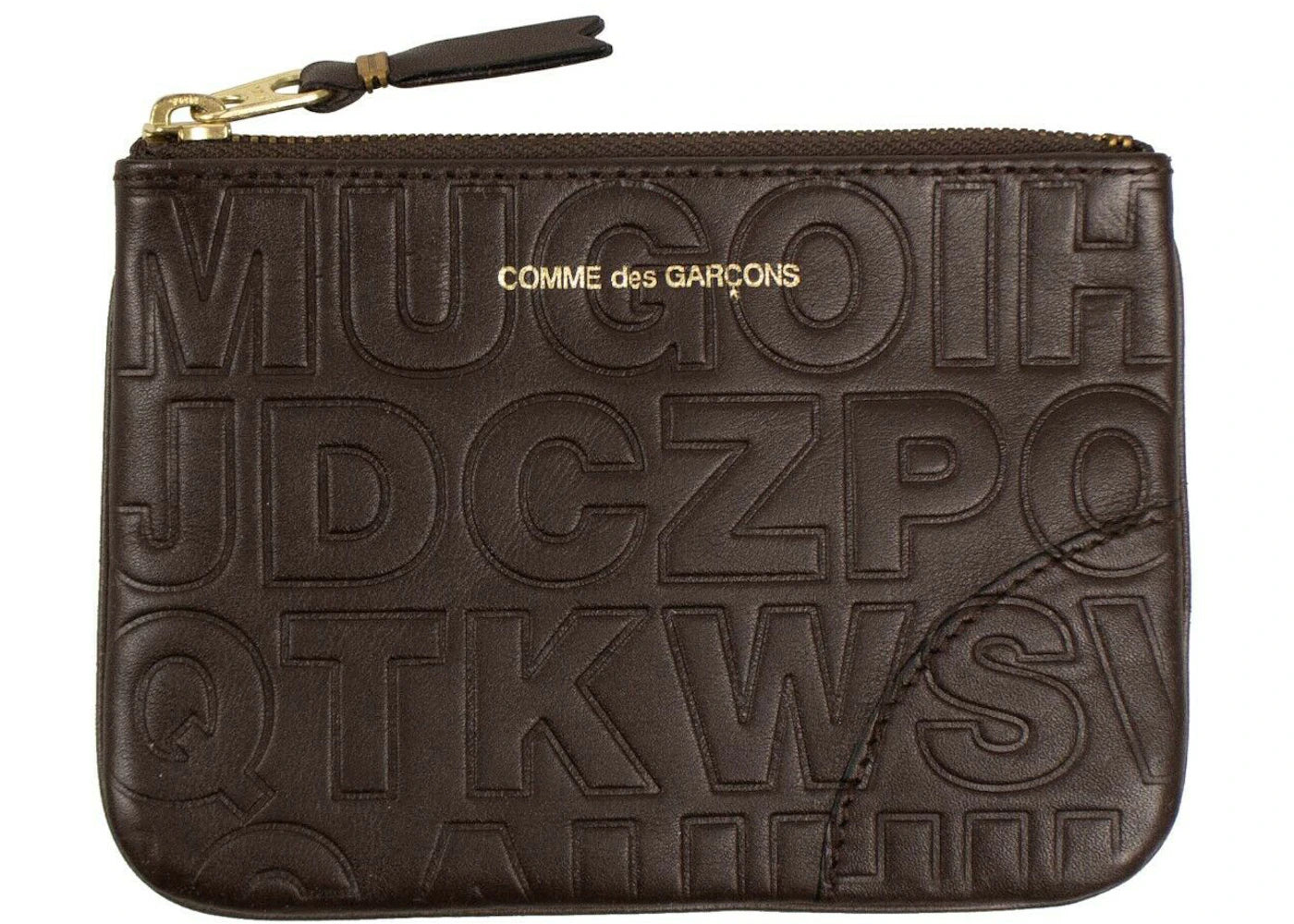 Comme des Garcons SA810EC Wallet Letter Embossed Brown