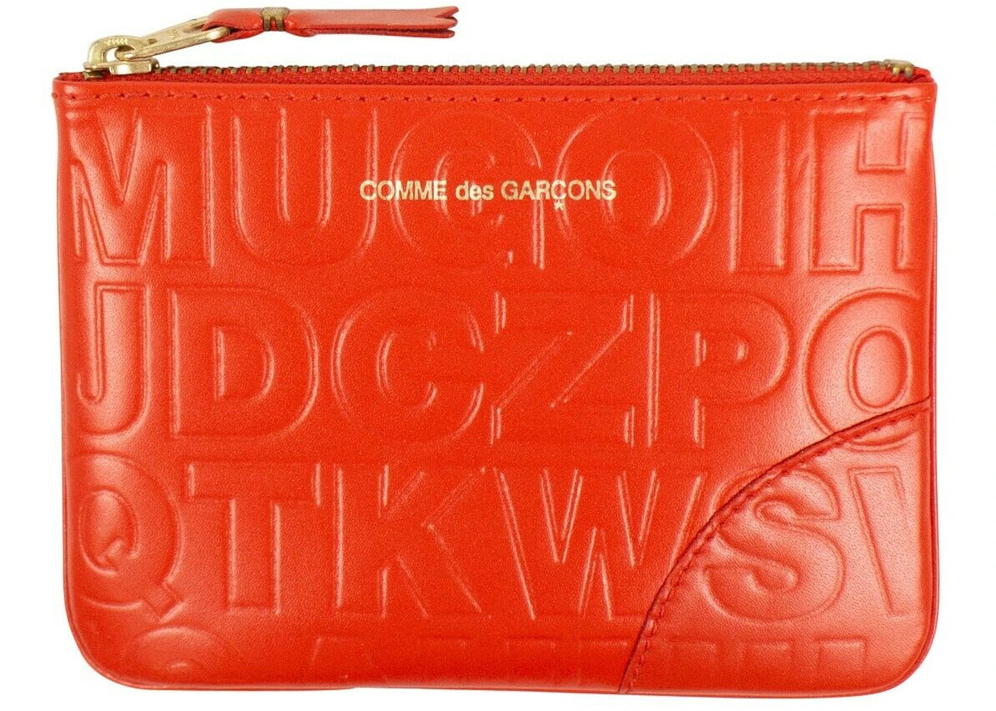 Comme des Garcons SA810EC Wallet Letter Embosssed Orange