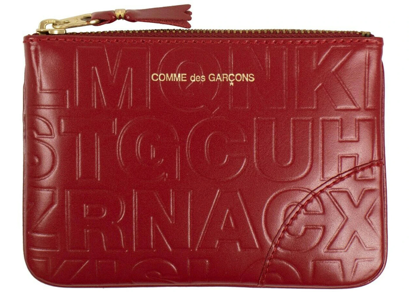 Comme des Garcons SA810EC Wallet Letter Embosssed Red