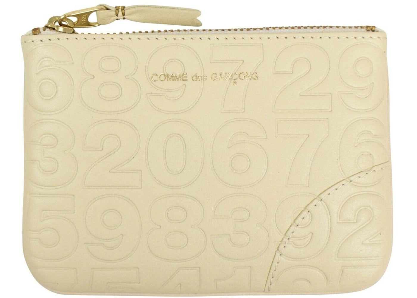 Comme des Garcons SA810ED Wallet Number Embossed Off-White