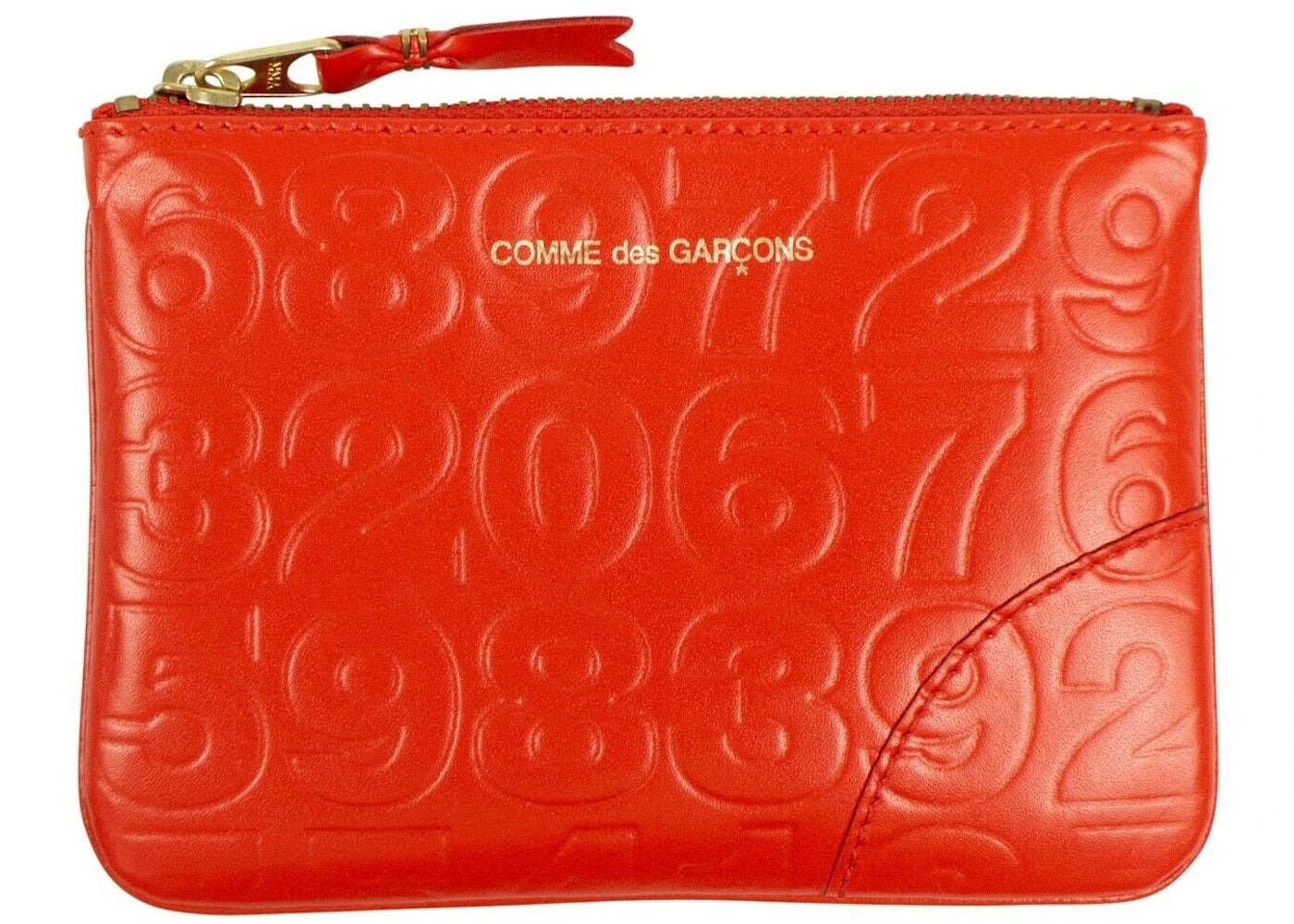 Comme des Garcons SA810ED Wallet Number Embossed Orange