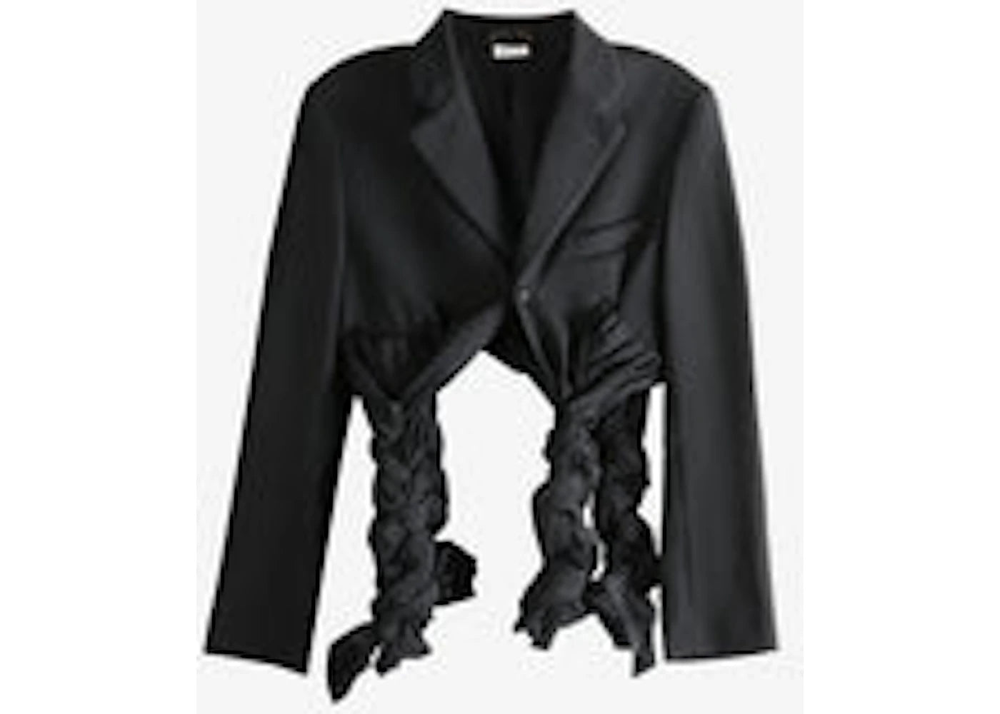 Comme des Garcons Single Breasted Lapel Jacket Black