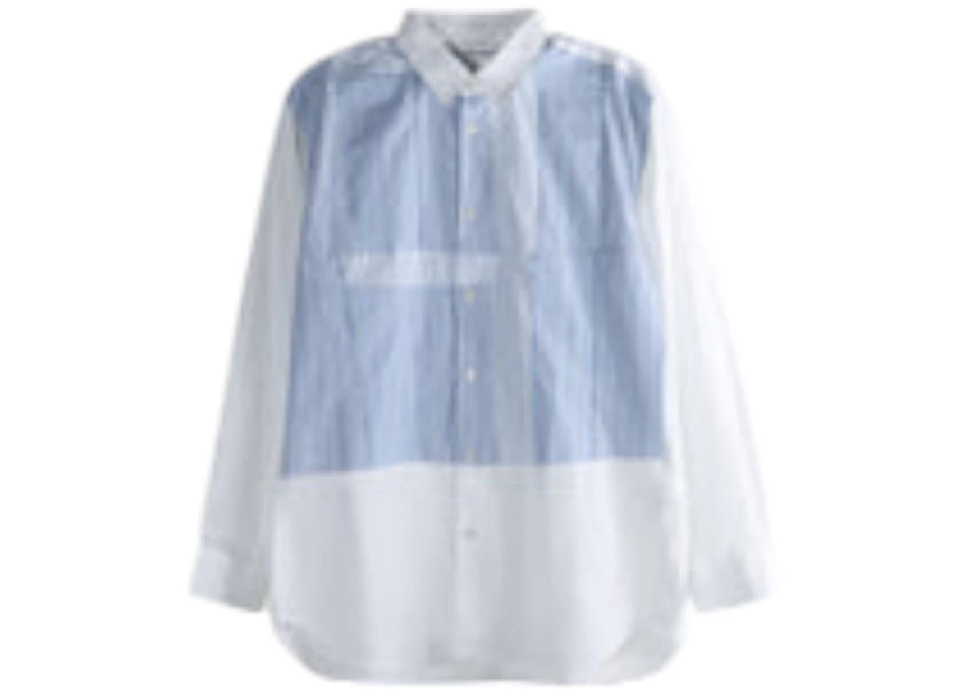 Comme des Garcons Woven Patchwork Shirt Campus Blue