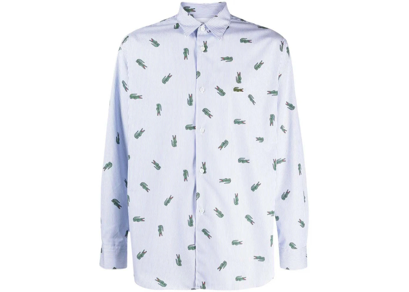 Comme des Garcons x Lacoste Logo-Print Striped Shirt Black