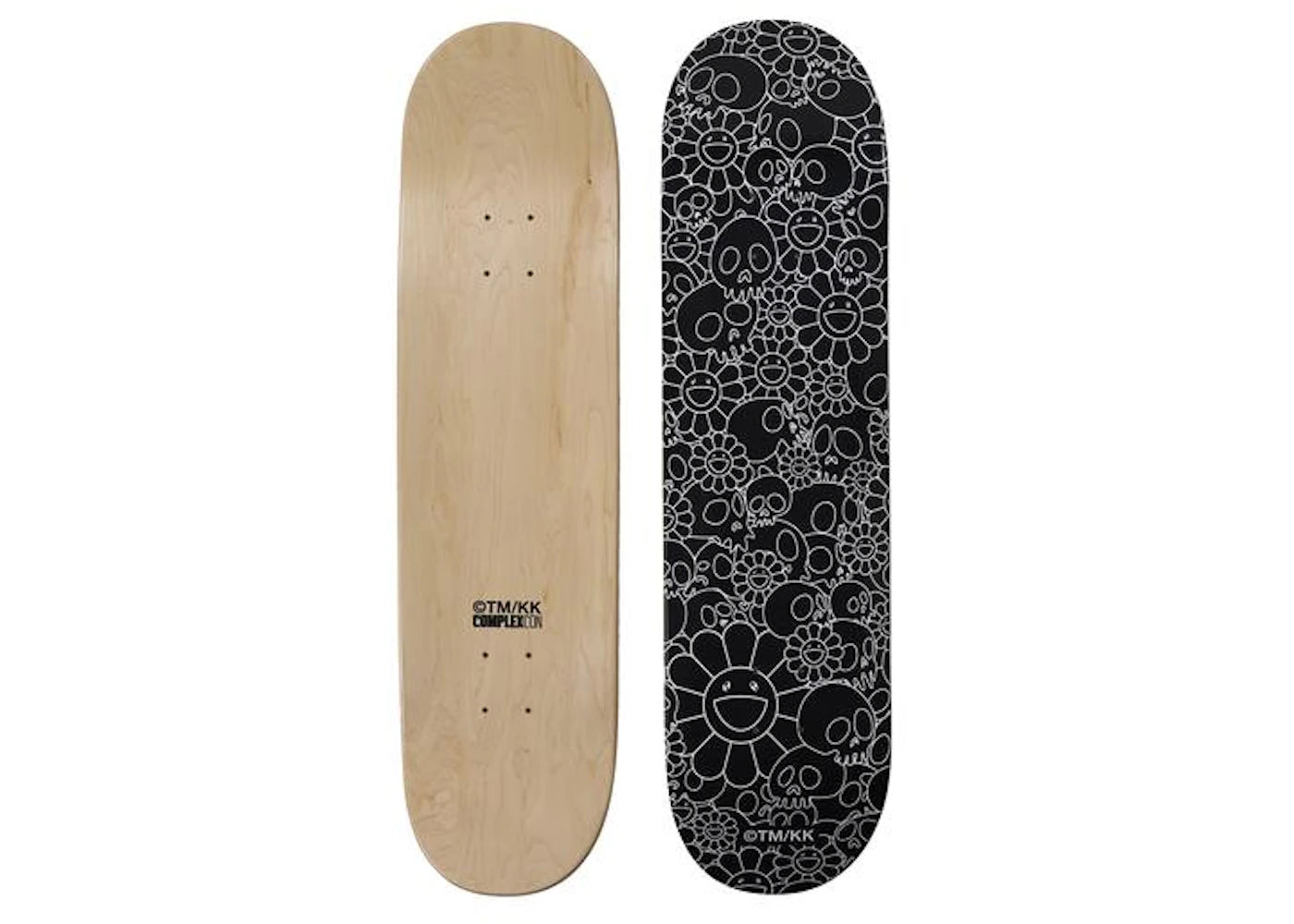 Takashi Murakami Skull & Flower Skateboard Deck Black