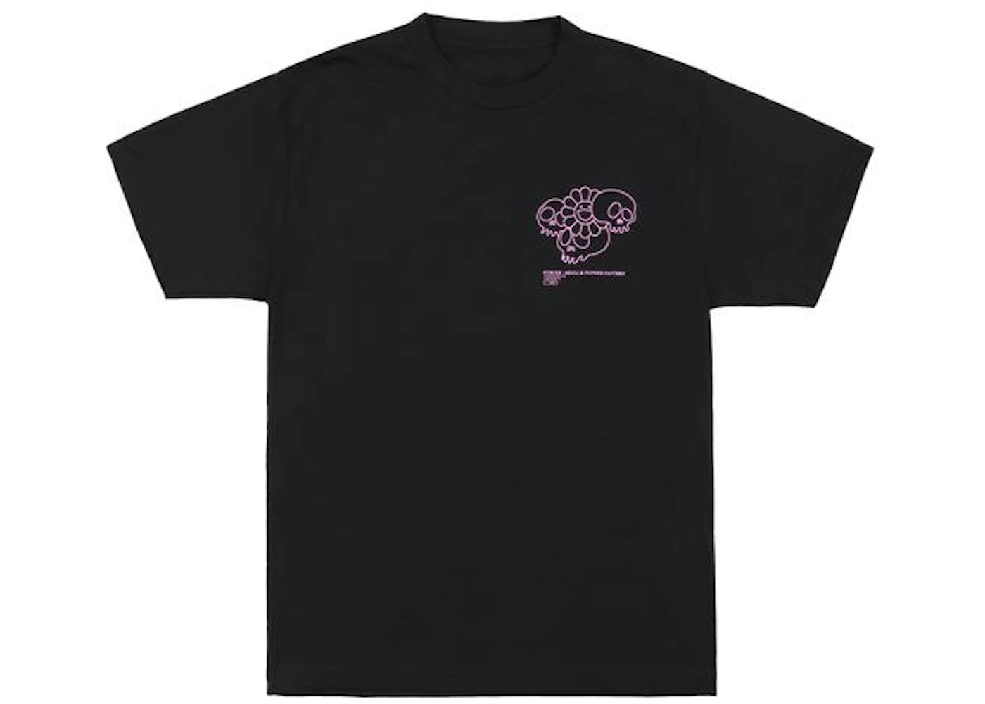Takashi Murakami Skull & Flower Tee Black