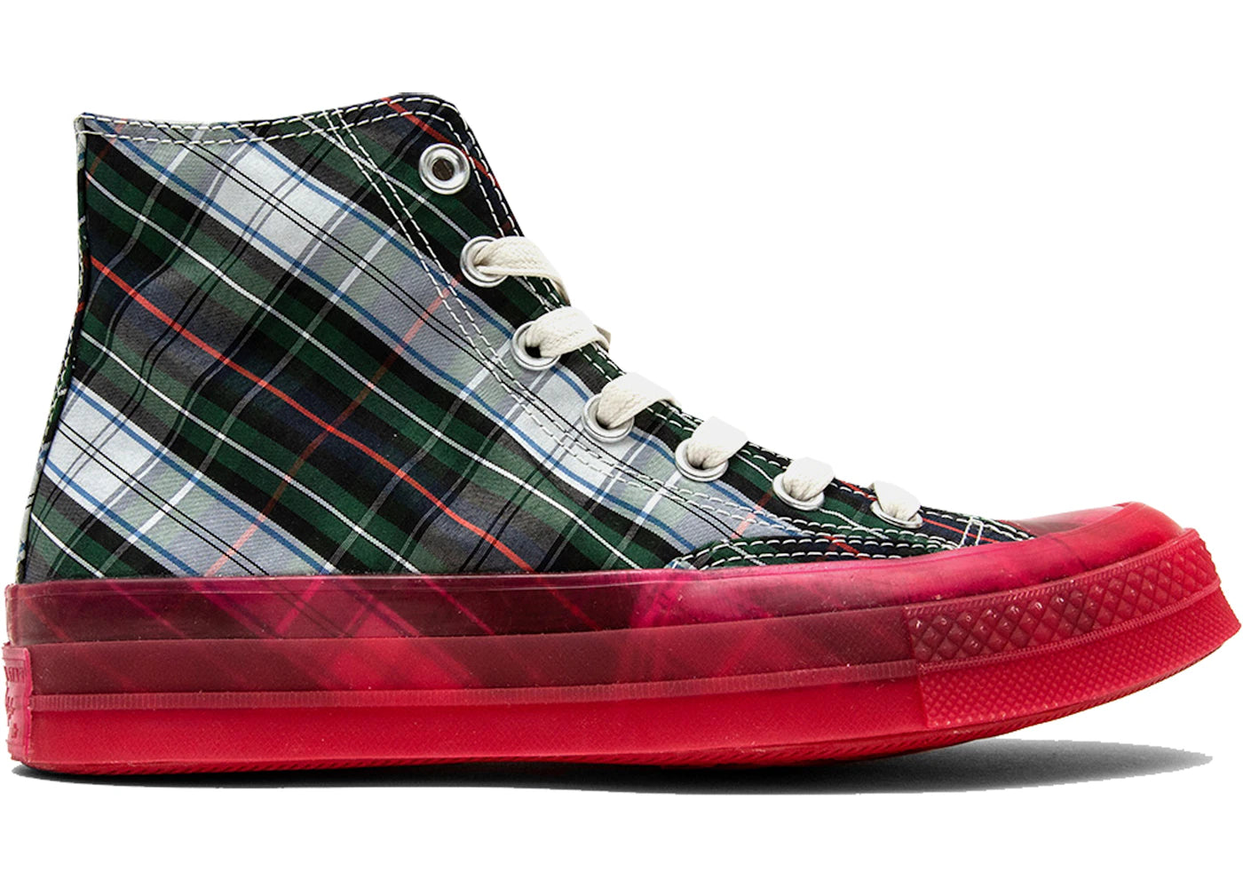 Converse Chuck Taylor All Star 70 Hi Plaid Translucent Midsole Red