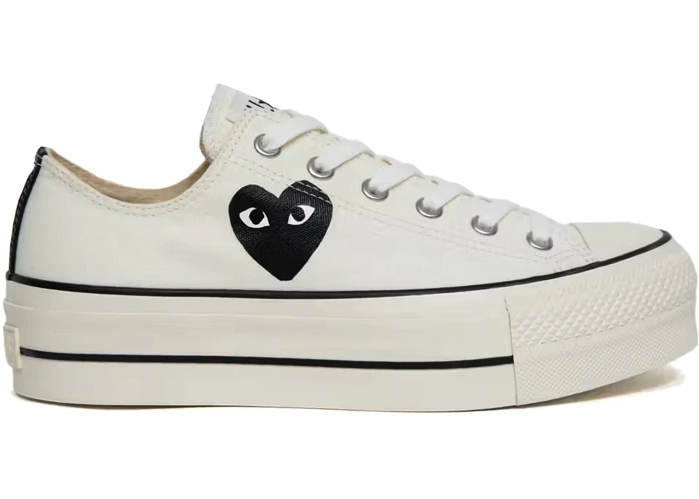 Converse Chuck Taylor All Star Low Platform Comme des Garçons PLAY White Black