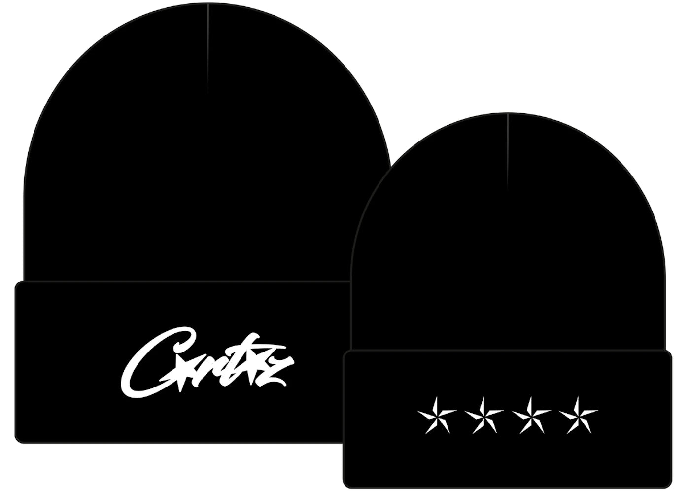 Corteiz 4Allstarz Folded Beanie Black