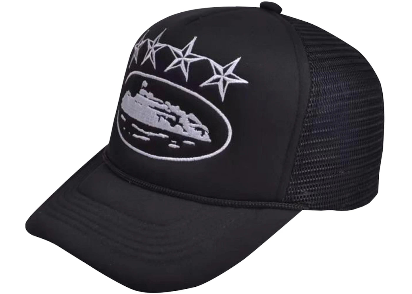 Corteiz 4Starz Alcatraz Trucker Hat Black