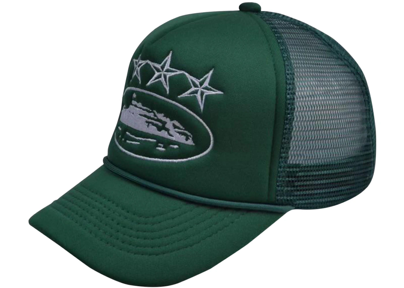 Corteiz 4Starz Alcatraz Trucker Hat Green