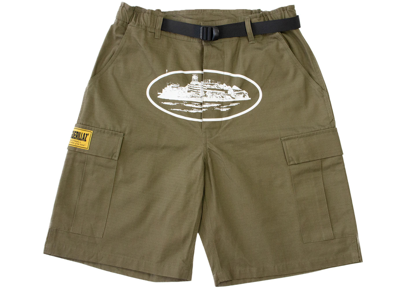 Corteiz Alcatraz Cargo Shorts Khaki Green