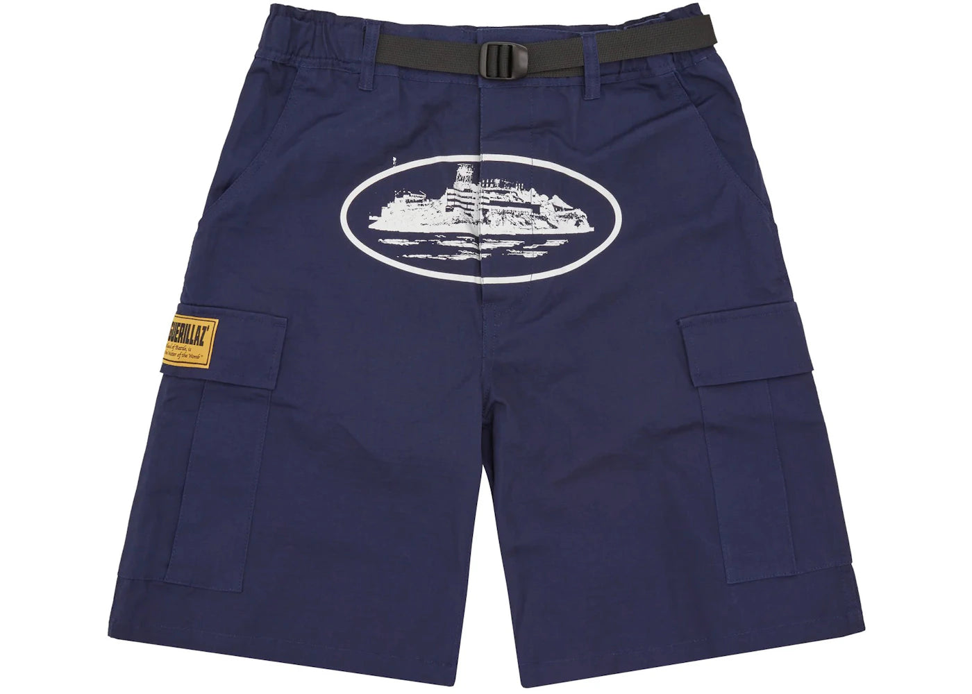 Corteiz Alcatraz Cargo Shorts Navy