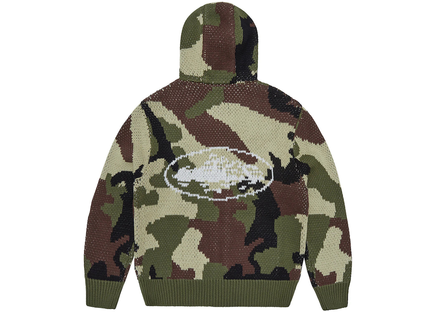 Corteiz Alcatraz Heavy Knit Zip Hoodie Camo