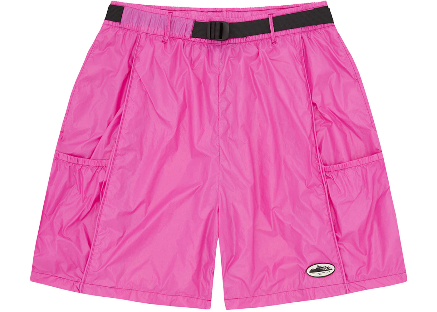 Corteiz Alcatraz Nylon Patch Shorts Hot Pink