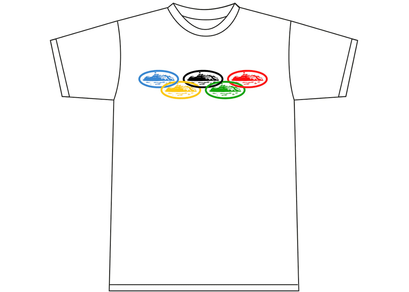 Corteiz Alcatraz Olympic T-shirt White