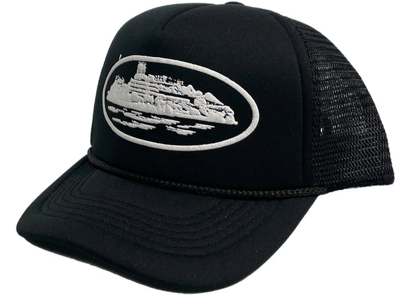 Corteiz Alcatraz Premium Puff Print Trucker Hat Black – Side Kicks