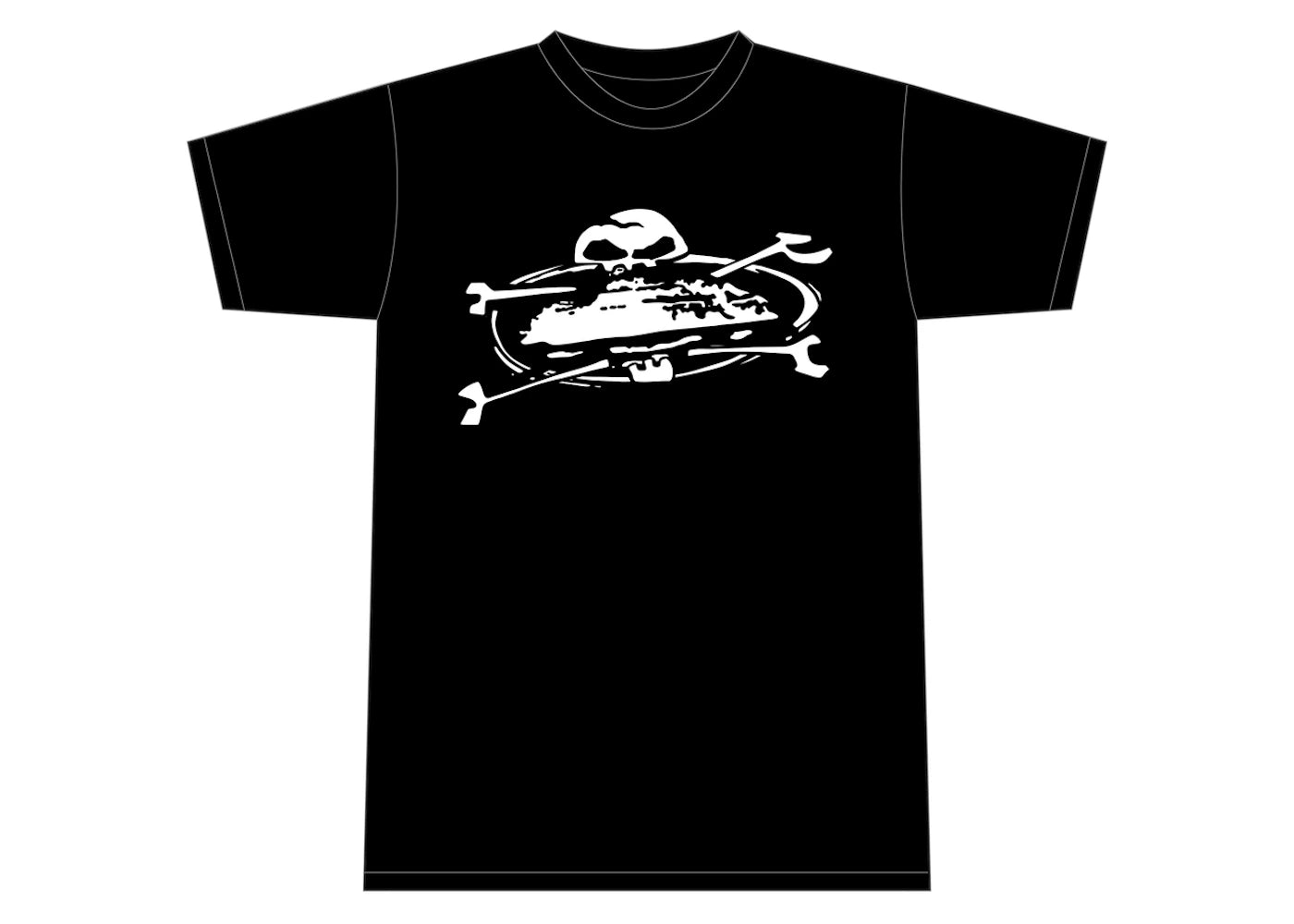 Corteiz Alcatraz Skull T-shirt Black