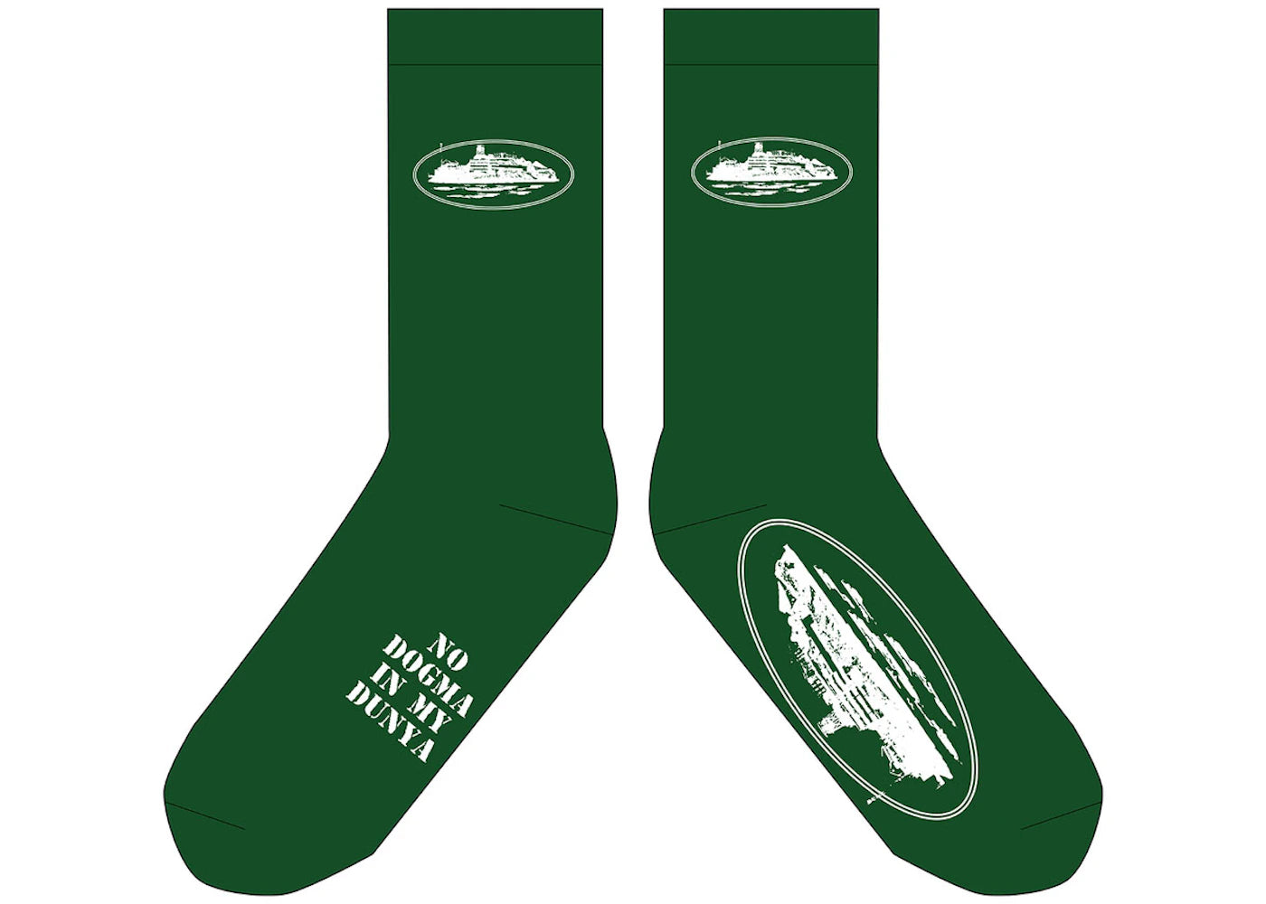 Corteiz Alcatraz Socks Green