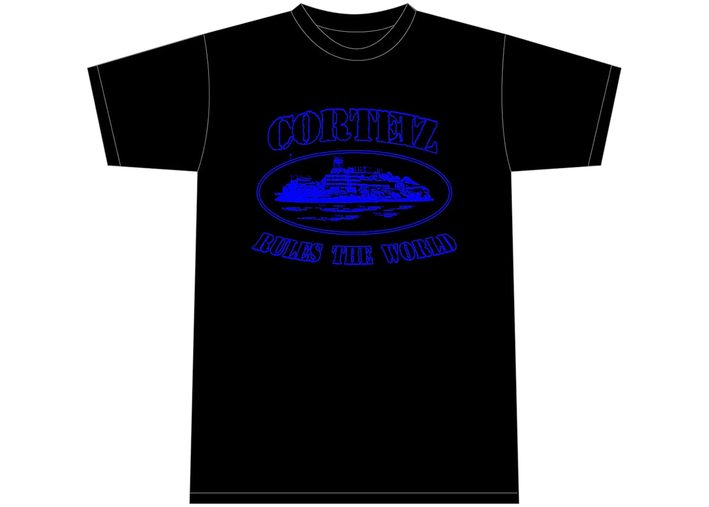 Corteiz Alcatraz T-shirt Black/Blue
