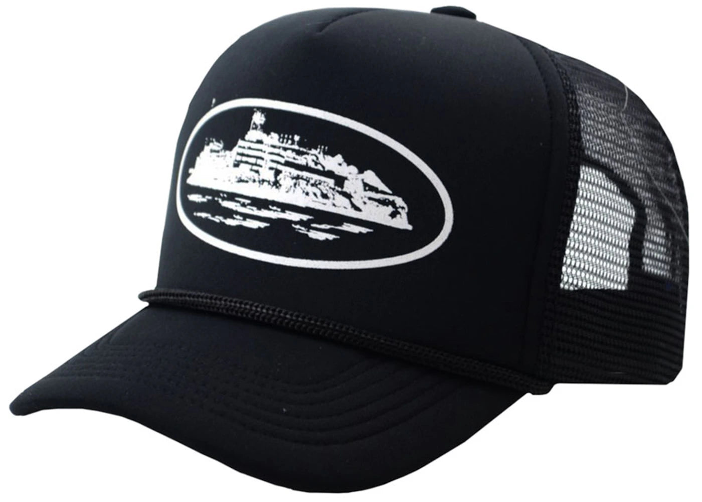 Corteiz Alcatraz Trucker Hat Black