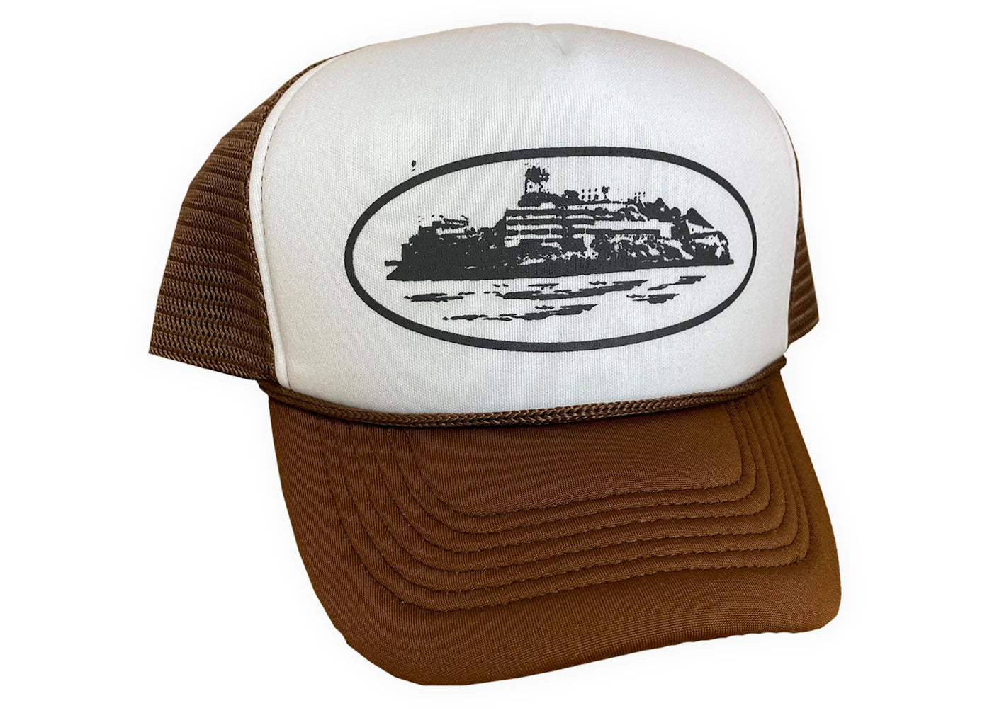 Corteiz Alcatraz Trucker Hat Cocoa