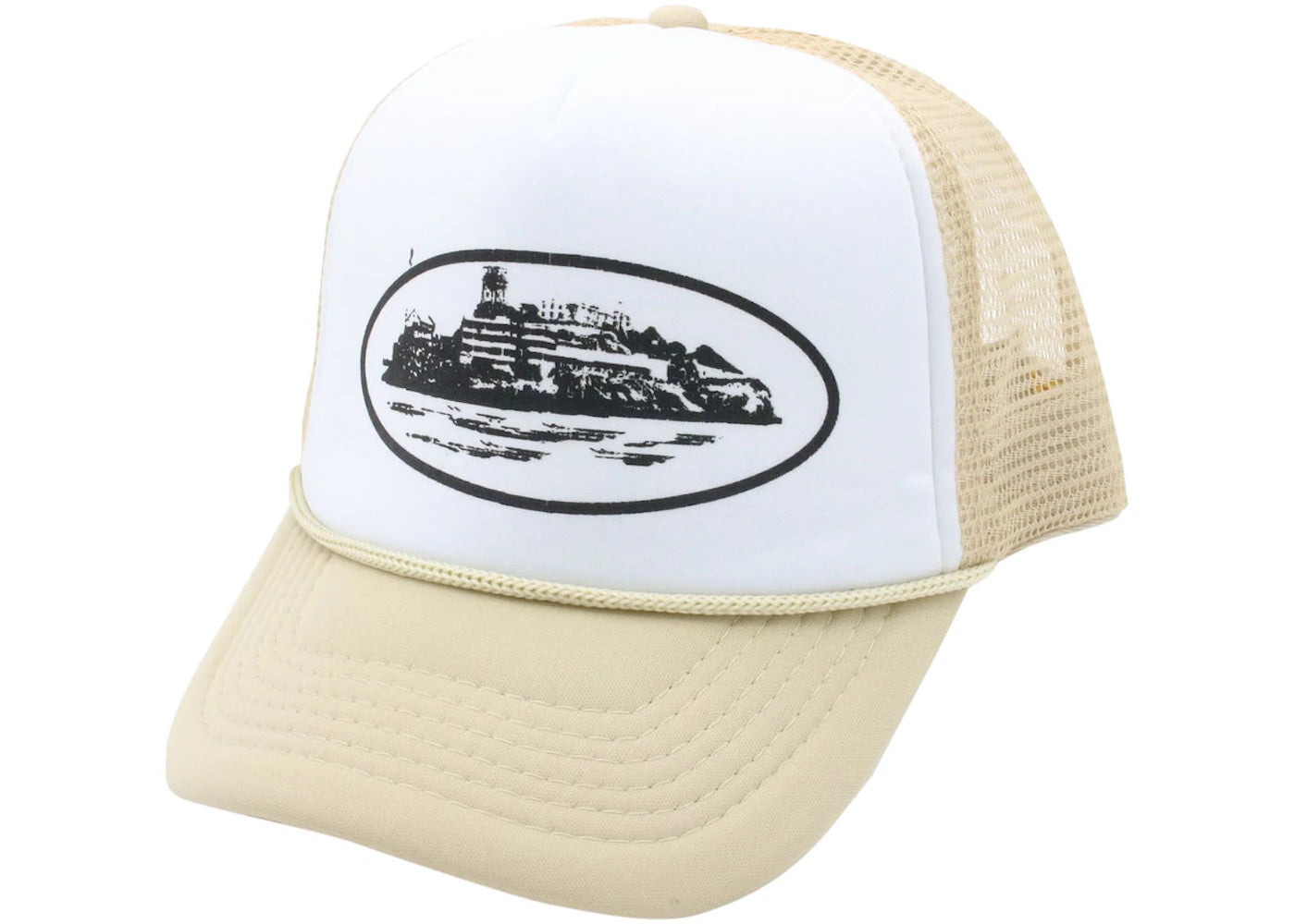 Corteiz Alcatraz Trucker Hat Creme De La Creme