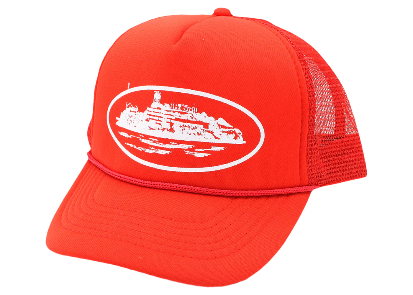 Corteiz Alcatraz Trucker Hat Red