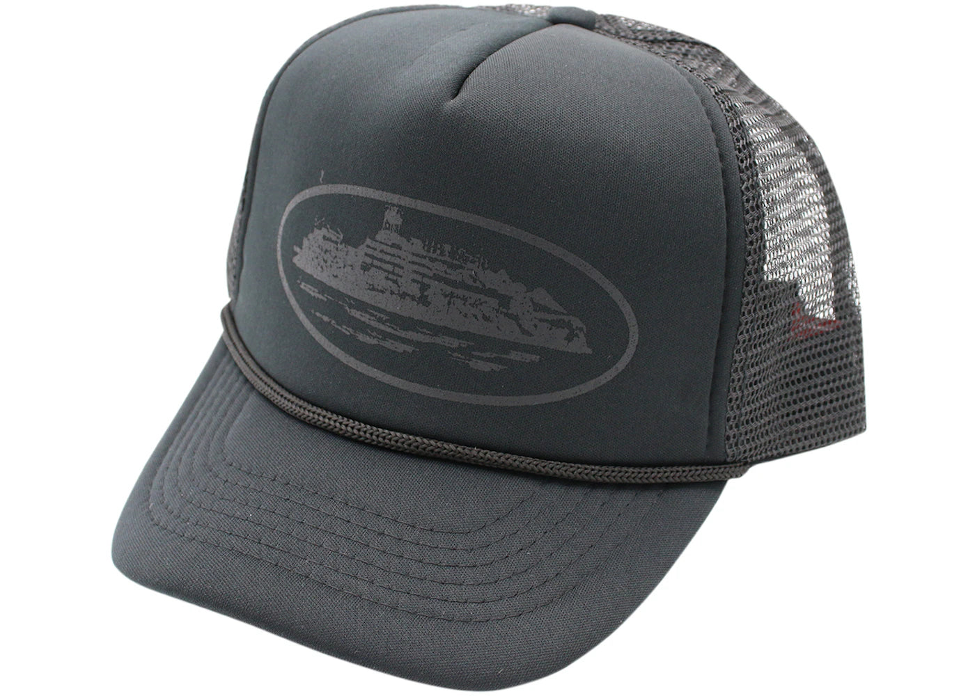 Corteiz Alcatraz Trucker Hat Triple Black