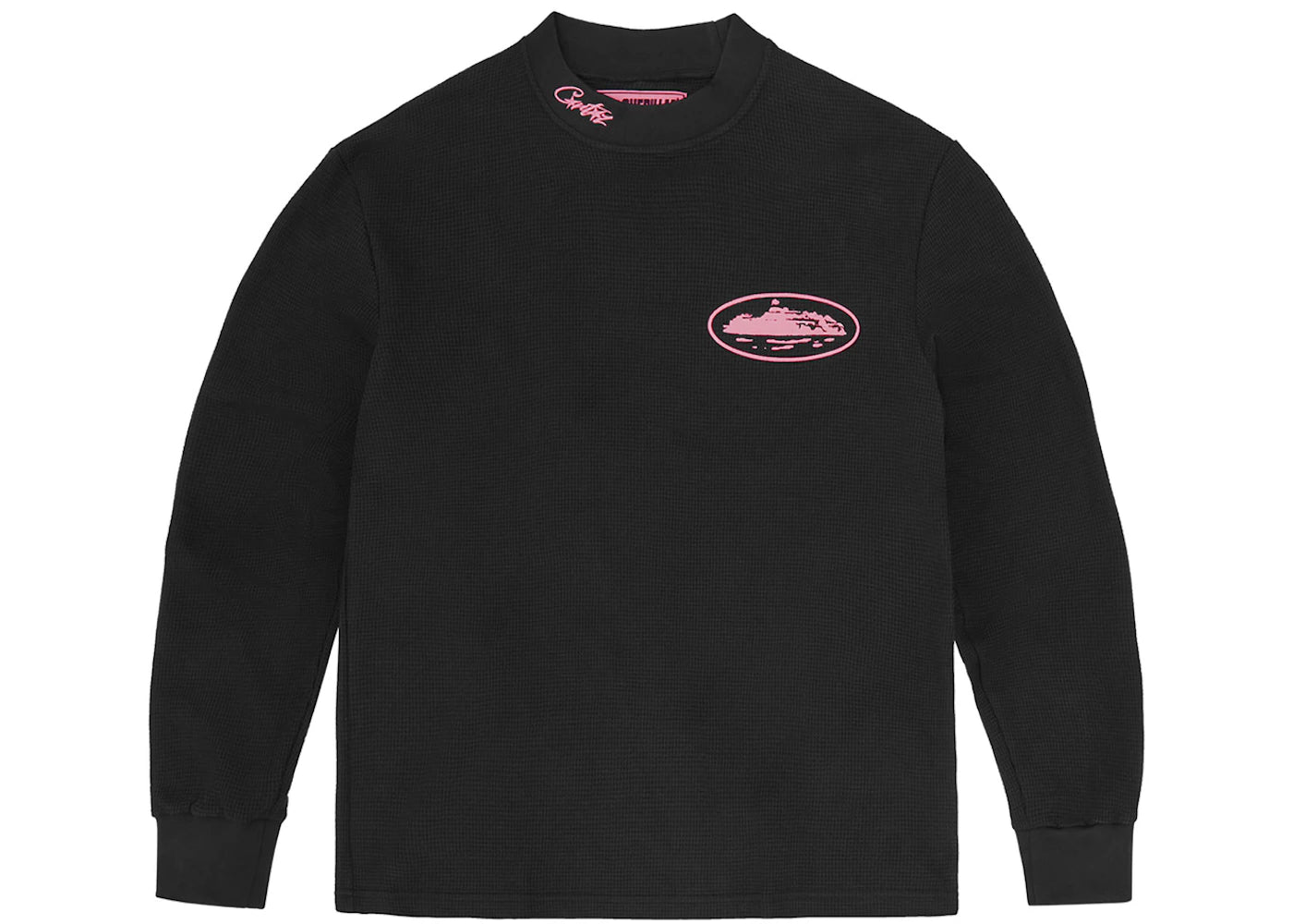 Corteiz Alcatraz Waffle Longsleeve Black/Pink