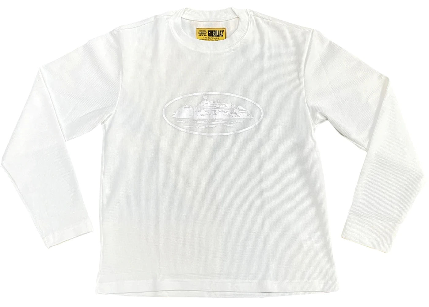 Corteiz Alcatraz Waffle Longsleeve White