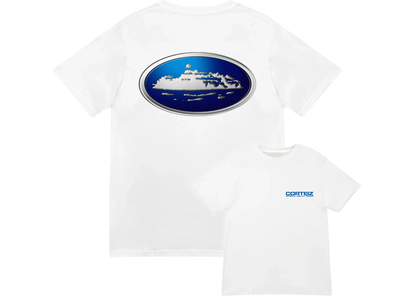 Corteiz Alcatraz World Rally Tee White