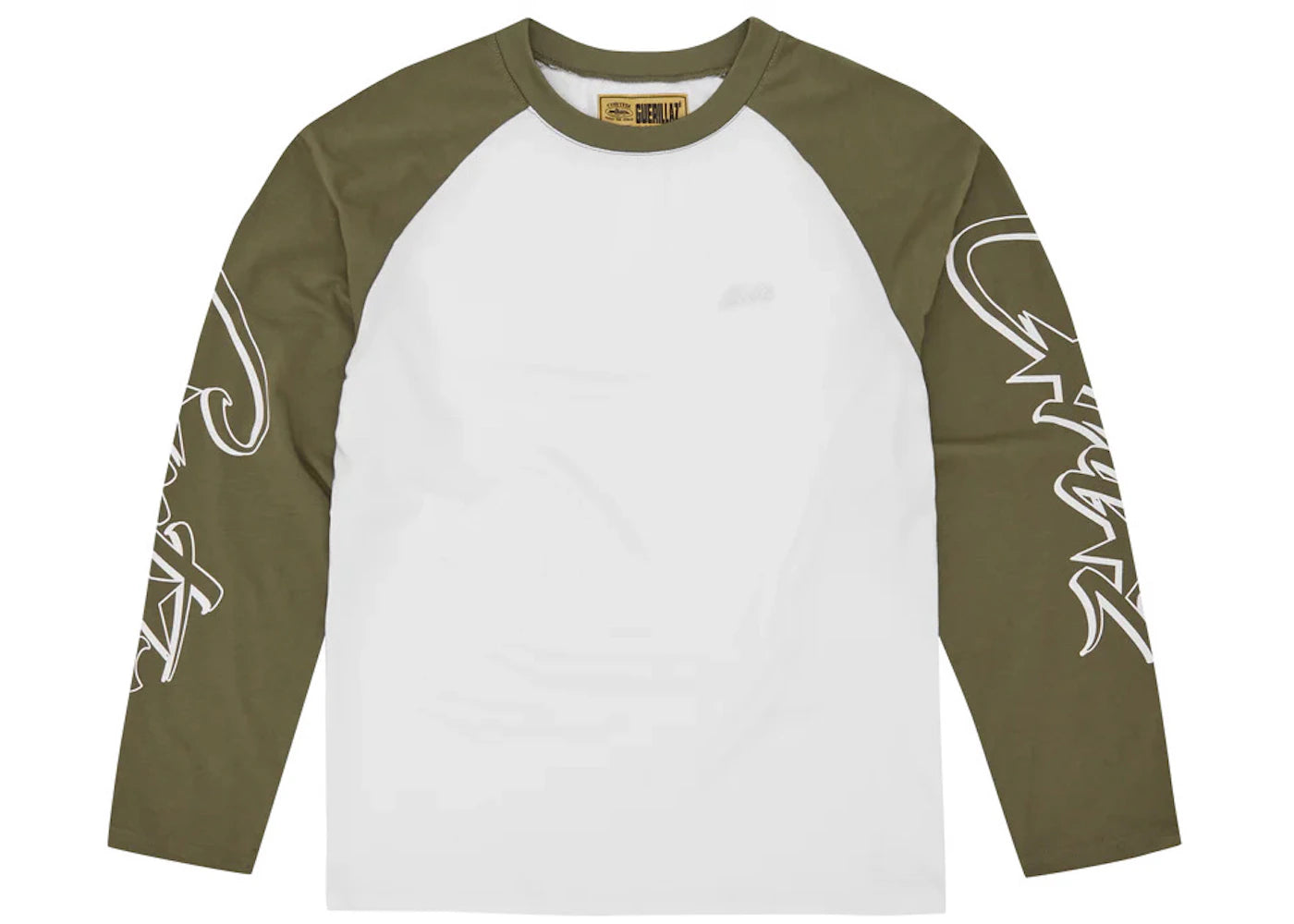 Corteiz Allstarz Raglan LS Tee White/Khaki