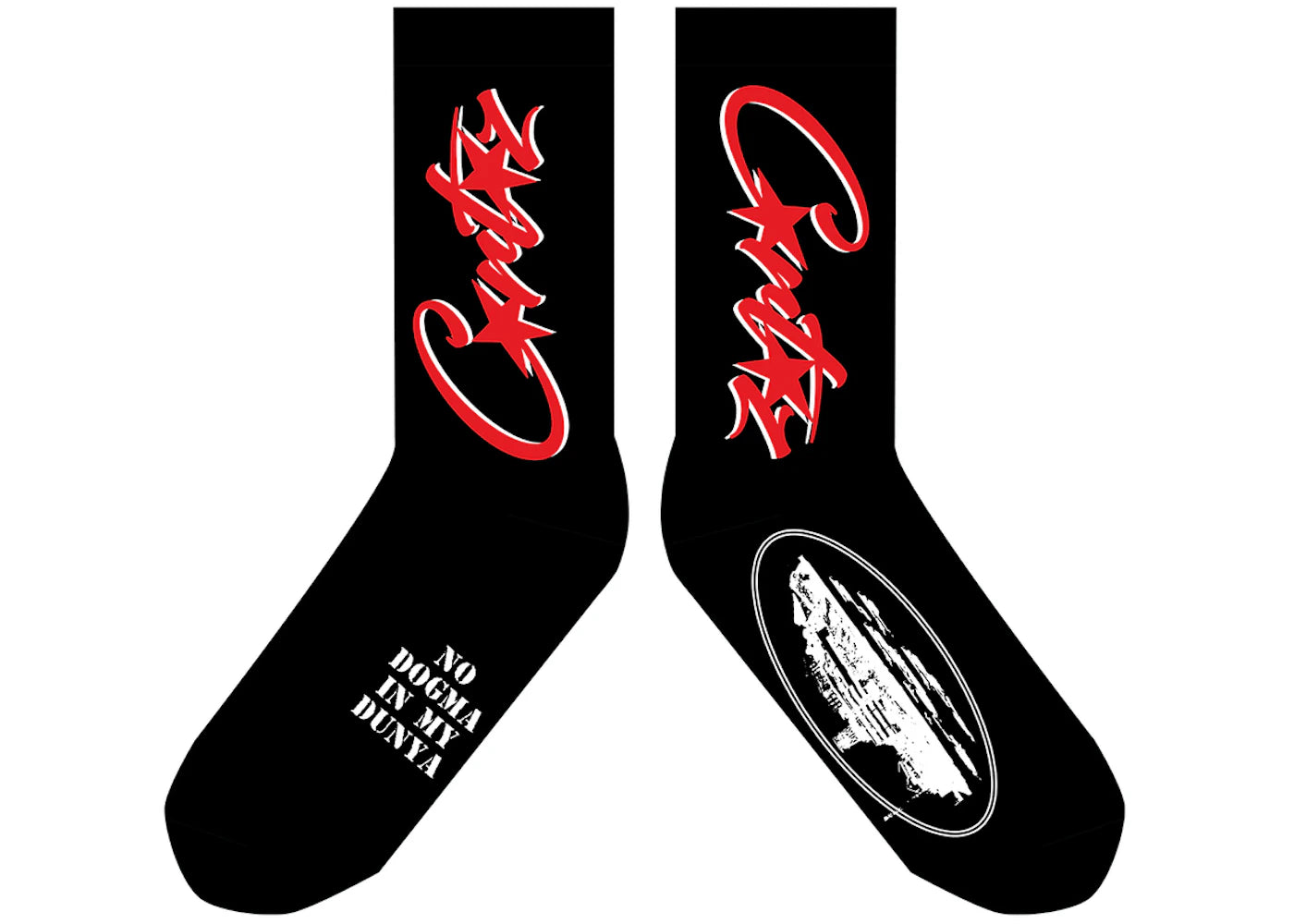 Corteiz Allstarz Socks Black/Red