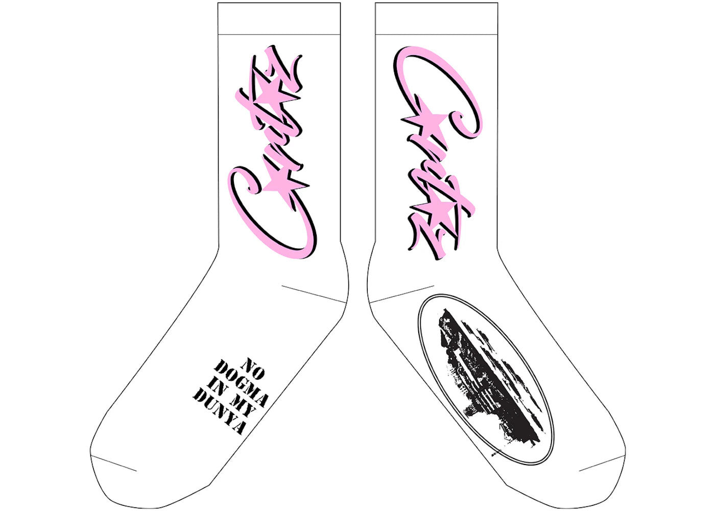 Corteiz Allstarz Socks White/Pink