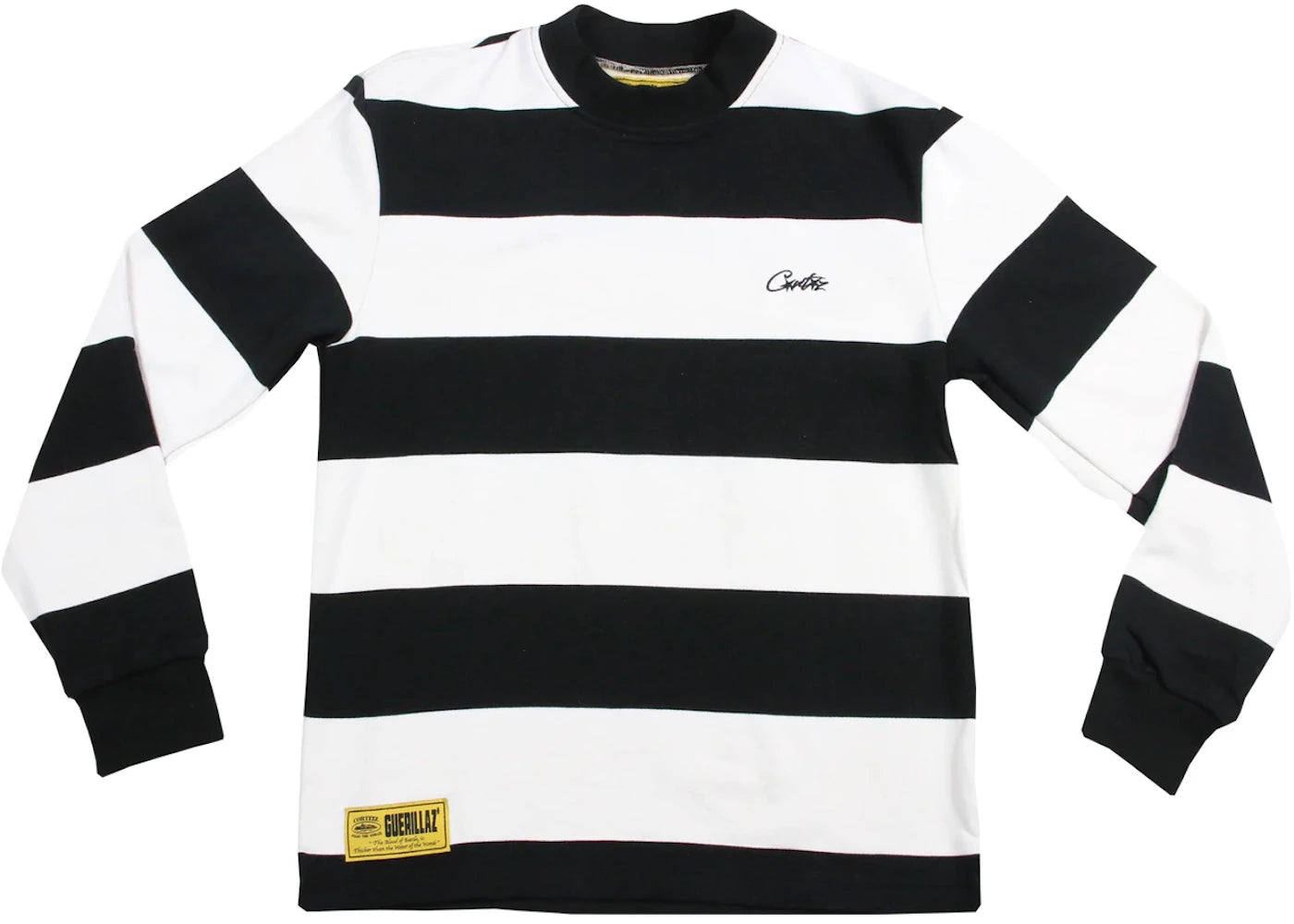 Corteiz Allstarz Striped Longsleeve Black/White