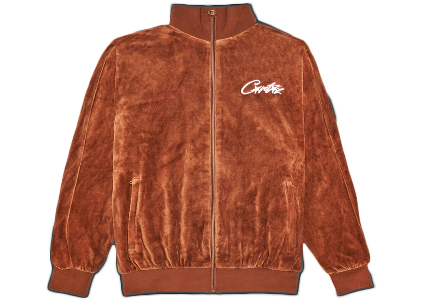 Corteiz Allstarz VVS Velour Jacket Brown