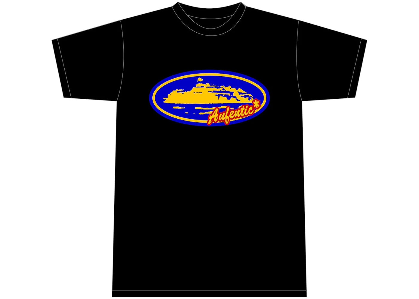 Corteiz Aufentic T-shirt Black/Blue