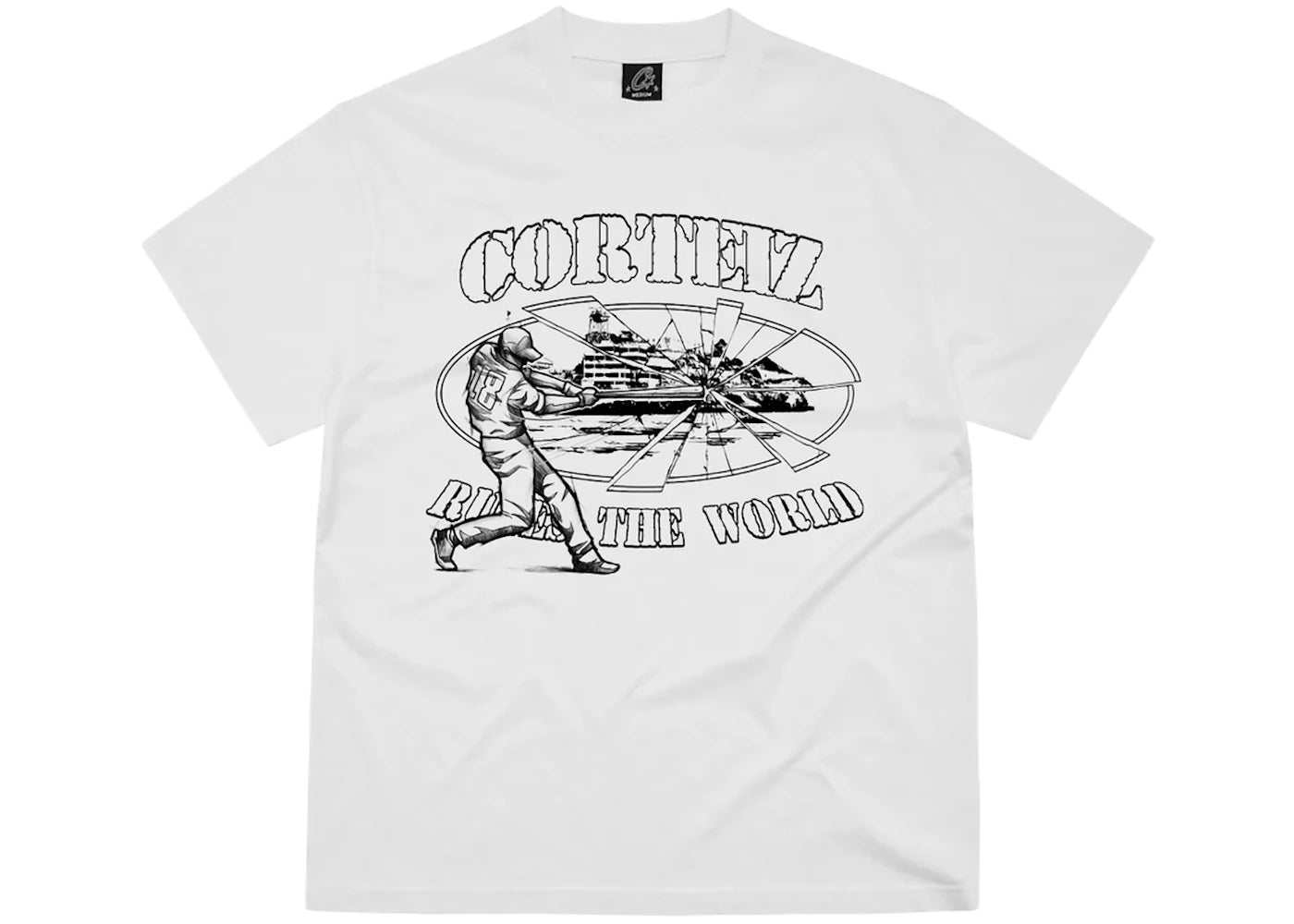 Corteiz Baseball Alcatraz Tee White