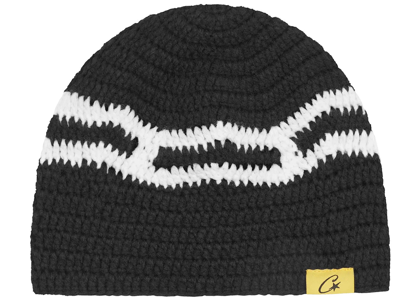 Corteiz Big Crochet Beanie Black/White