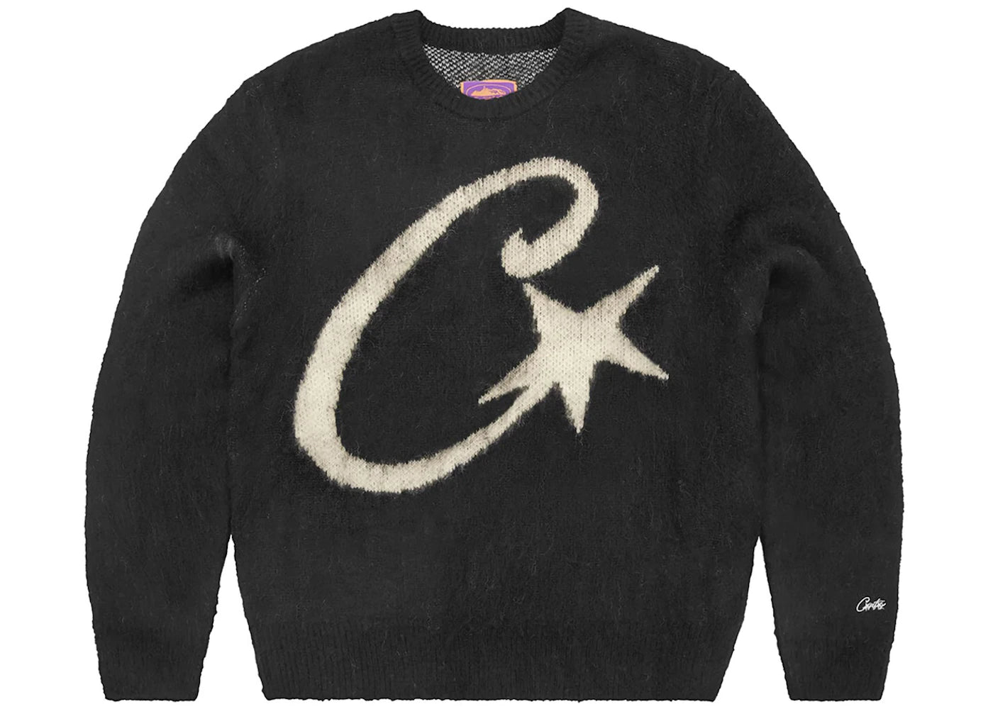 Corteiz C Star Mohair Knit Sweater Black