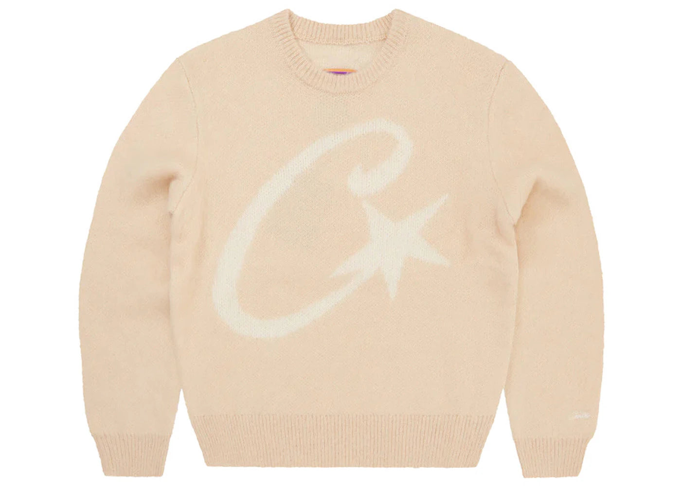 Corteiz C Star Mohair Knit Sweater Cream