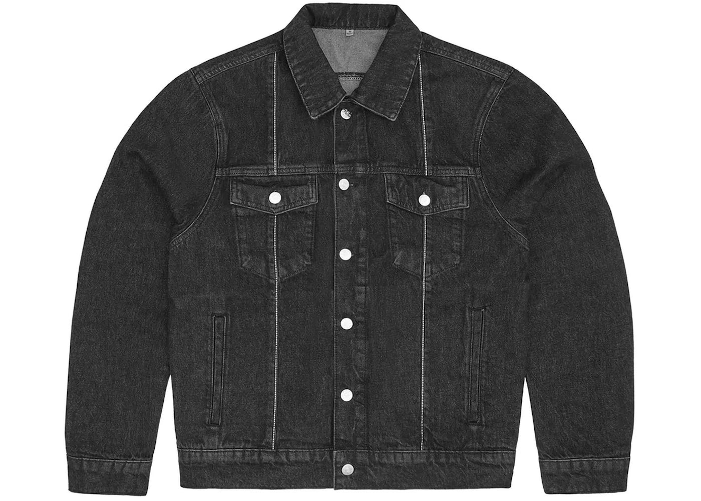 Corteiz C-Star Stitch-Down Denim Jacket Black