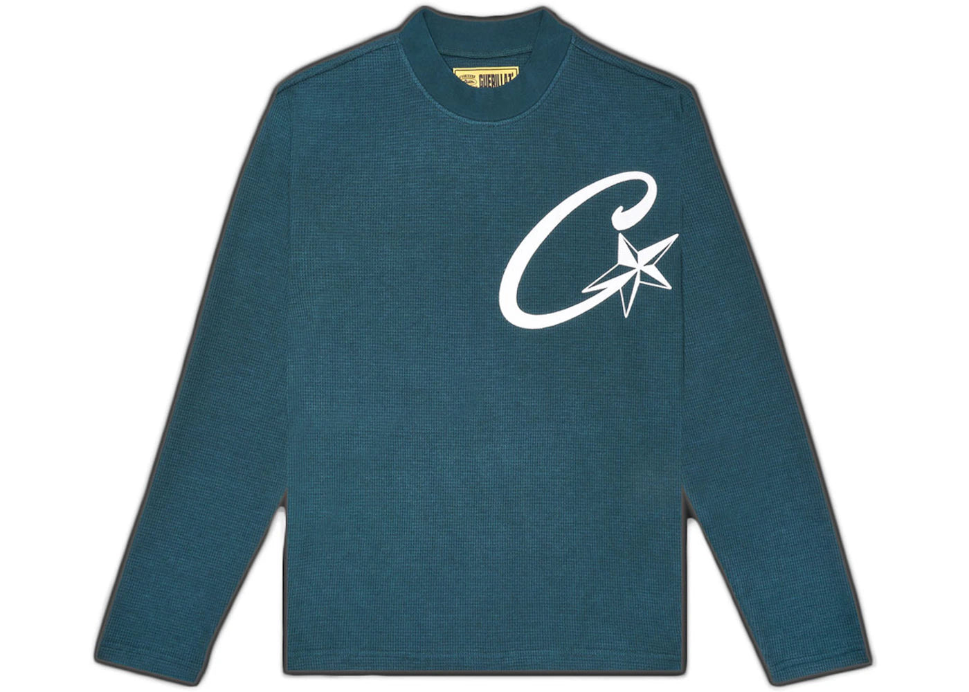 Corteiz C Starz Longsleeve Waffle T-Shirt Green Teal