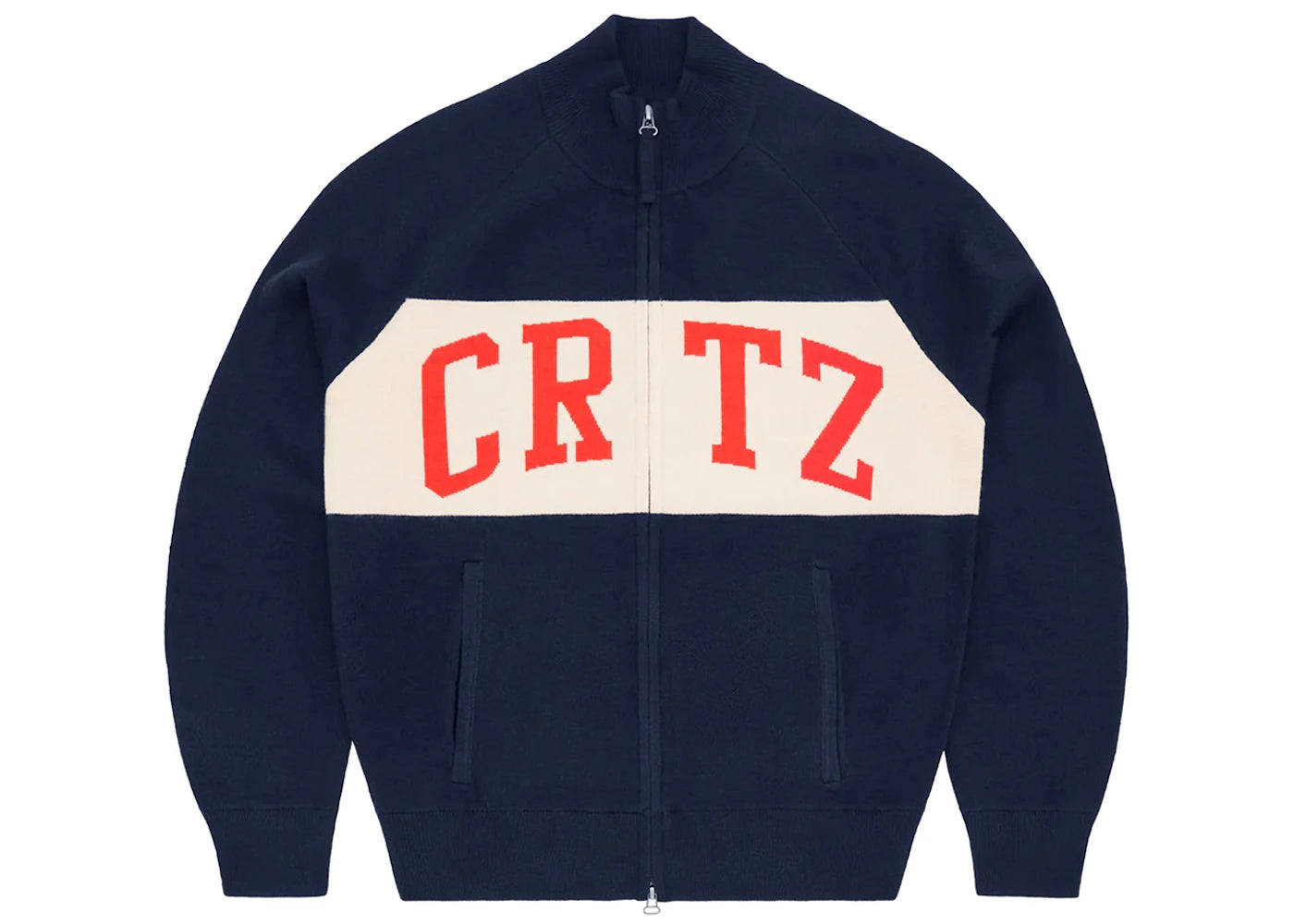 Corteiz CRTZ Knit Zip Up Navy
