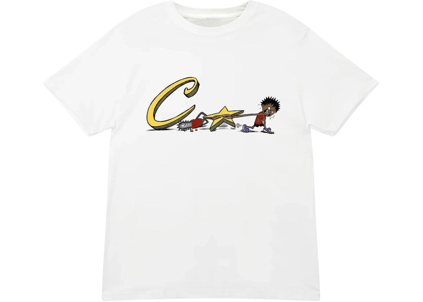 Corteiz Chainsaw Tee White