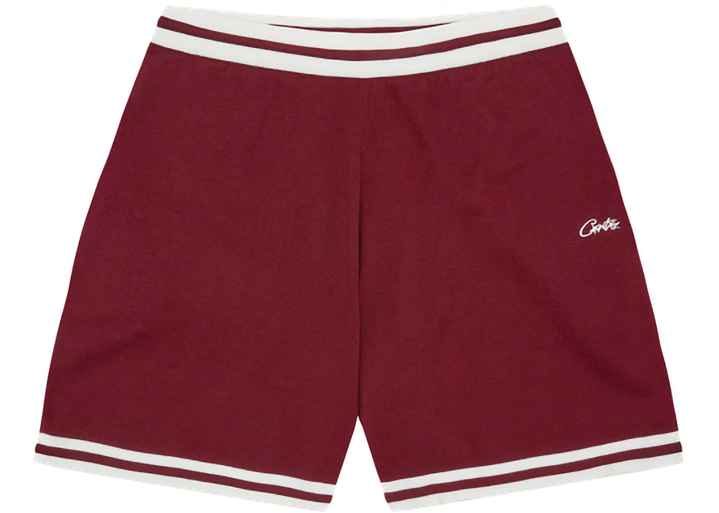 Corteiz Deala Knit Shorts Burgundy