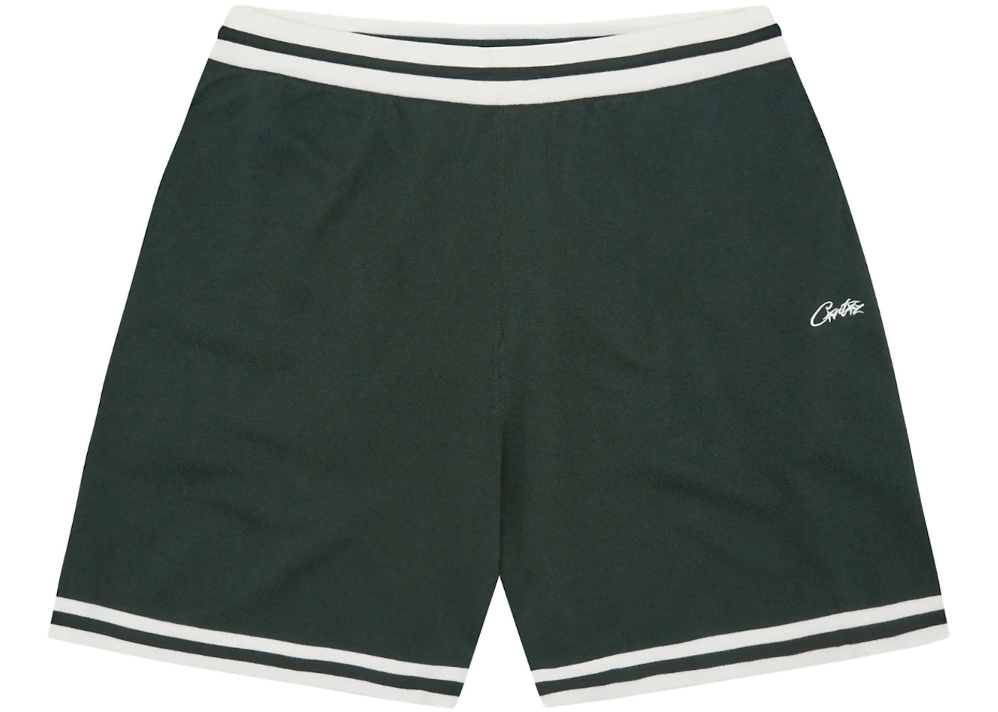 Corteiz Deala Knit Shorts Forest Green