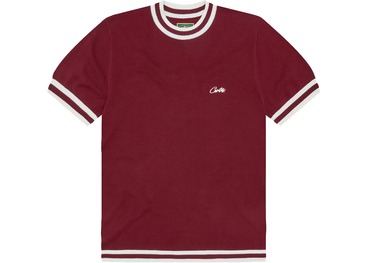 Corteiz Deala Knit Tee Burgundy