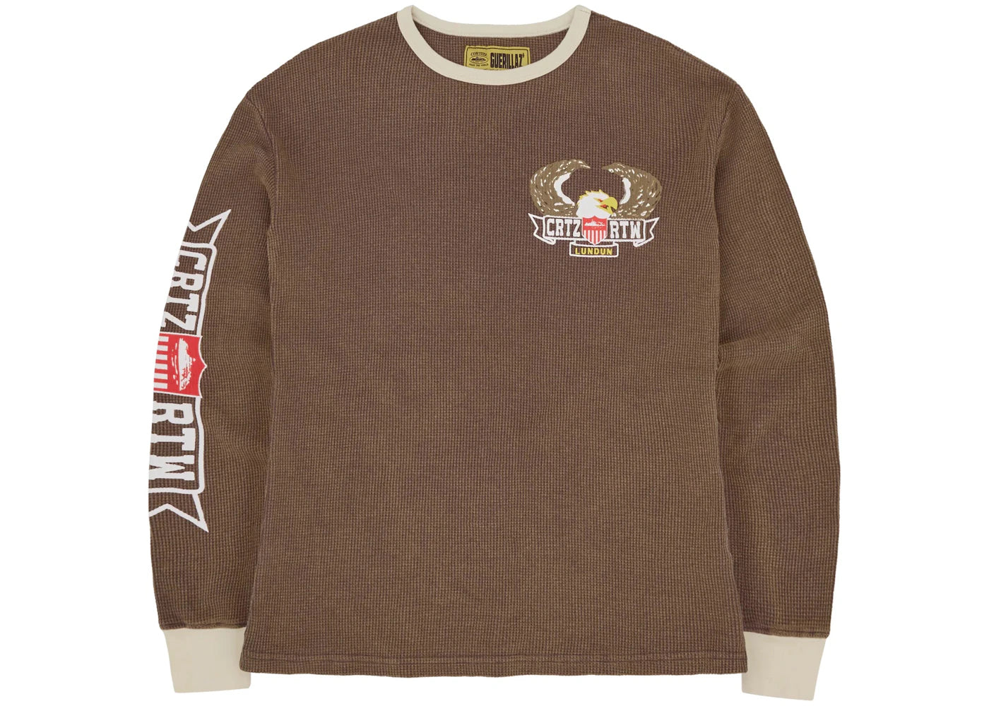 Corteiz Dipset Waffle Longsleeve Washed Brown